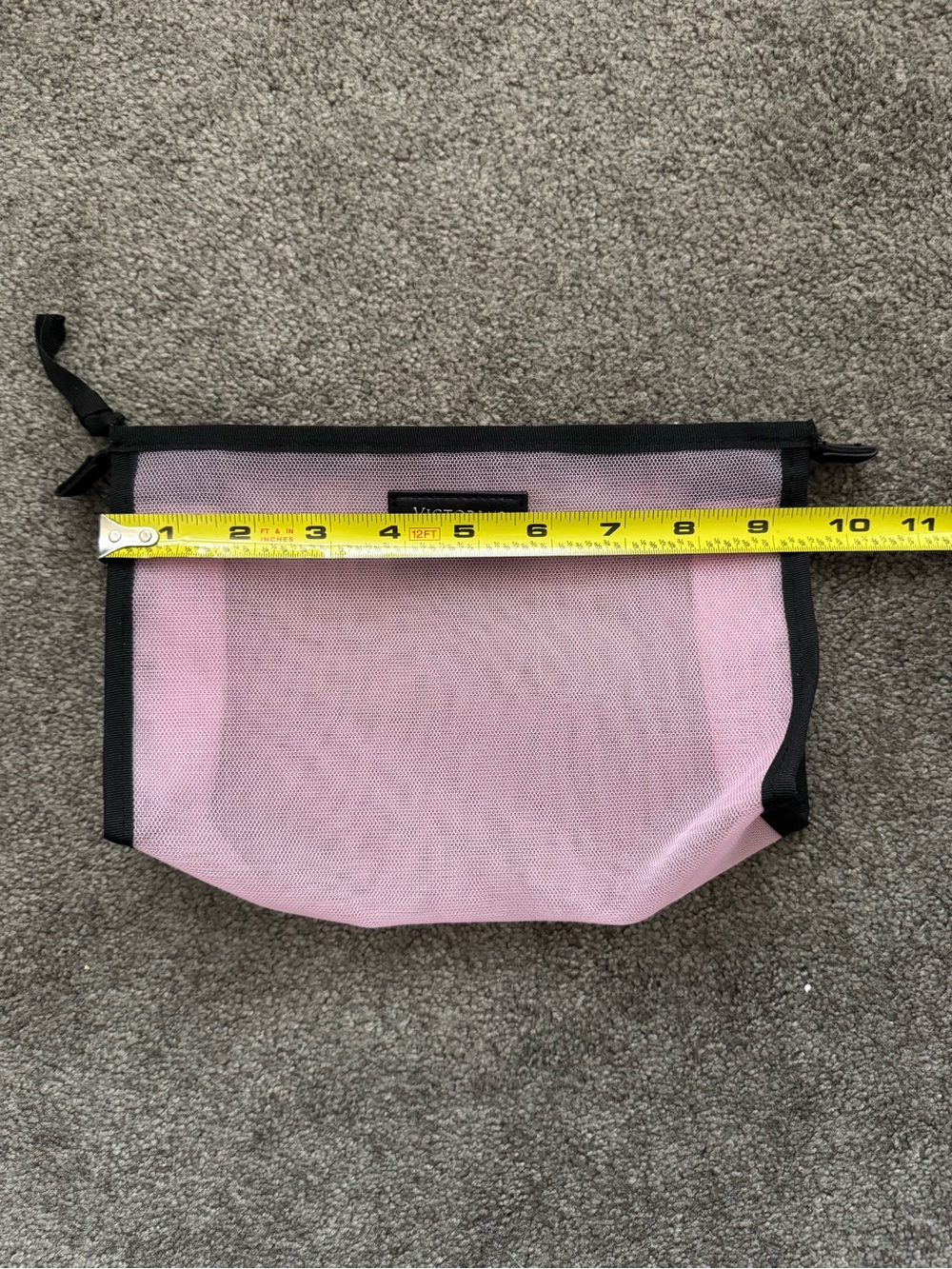 Victoria's Secret Pink Mesh Cosmetic Pouch with Black Trim - Picture 5 of 5